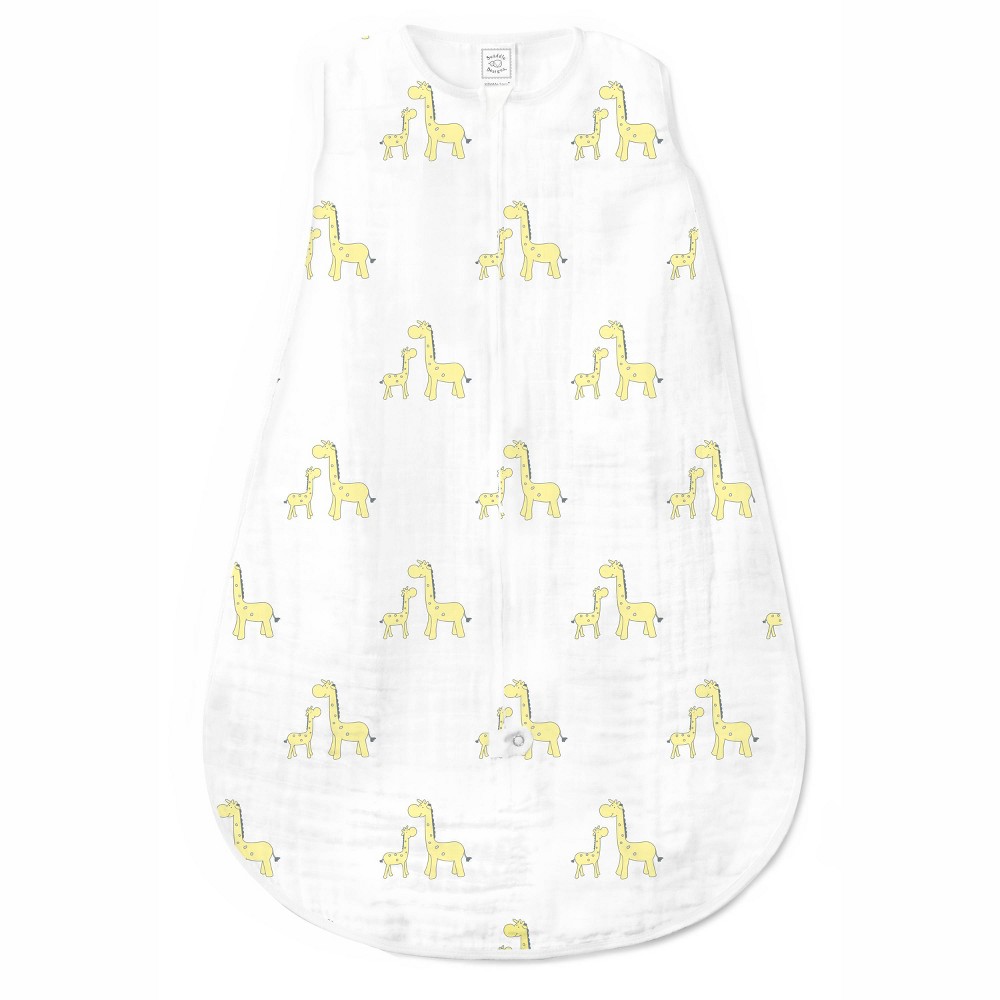 Photos - Children's Bed Linen SwaddleDesigns Muslin Sleeping Sack Wearable Blanket - Yellow Giraffe - M 
