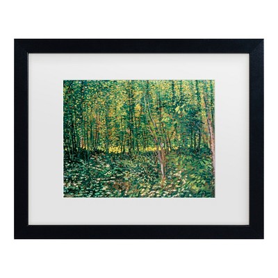 Vincent Van Gogh Black Framed Landscape Canvas Print, 16x20