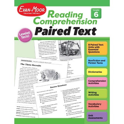 Reading Comprehension: Paired Text, Grade 6 Teacher Resource - (Reading Comprehension: Reading Paired Text) by  Evan-Moor Educational Publishers