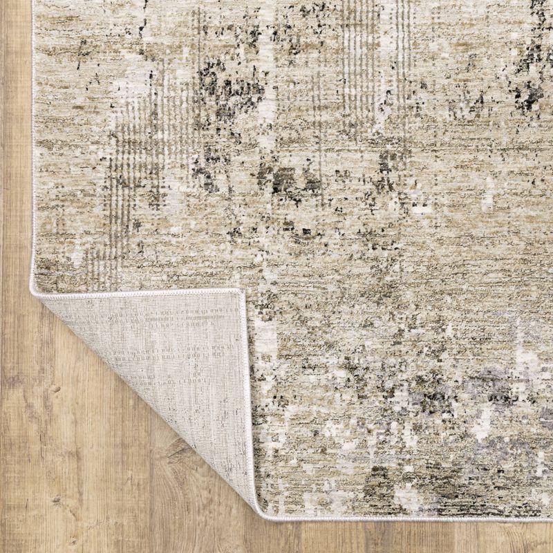 Nirvan Distressed Abstract Indoor Area Rug Beige/Gray - Captiv8e Designs, 6 of 9