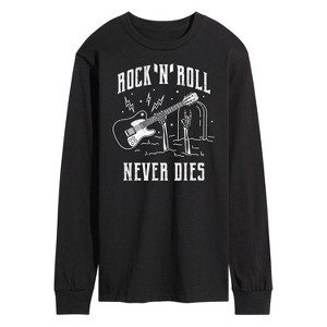 Men's - Instant Message - Rock N Roll Never Dies Long Sleeve Graphic T-Shirt - 1 of 4