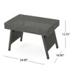 Lyngins Faux Rattan Outdoor End Table, 24" Wide Wicker Accent Table for Patio or Garden Use, Patio End Table, Outdoor Side Table - 3 of 4