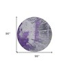 Purple Lilac And Eggplant Abstract Washable Indoor Outdoor Area Rug - 3 of 4