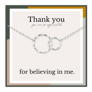 HOPE LOVE SHINE Thank You Gift for Teacher Mentor Coach – 2 Ring Necklace Appreciation Jewelry for Women - 1 of 4