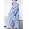 Amaryllis Women’s Wide Leg Striped Pants Lightweight Cotton Pull-On Drawstring Waistband with Side Pockets Resort Style - 4 of 4