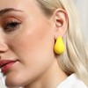 SOHI Women's Lemon Yellow The Medium Semi-Chunky Hoop Earrings - 4 of 4