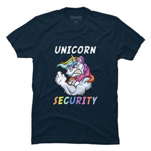 Men's Design By Humans Halloween Dad Mom Daughter Adult Costume - Unicorn Security By MINHMINH T-Shirt - 1 of 4