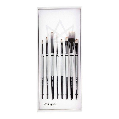 Kingart 8pc Stellar Paint Brush Set