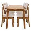 Homy Casa 5-Piece Wood Dining Set with Upholstered Chairs, Kitchen & Dining Room - 4 of 4