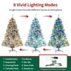 6.5FT Artificial Christmas Tree with 470 Warm White & Colored Change Lights, Snow Flocked Full Prelighted Xmas Tree with 720 Branch Tips - 4 of 4
