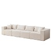 104-Inch Corduroy L-Shaped Sectional: Luxury 4-Piece Modular Sofa, Foam-Filled - Ideal for Living Room and Bedroom - 4 of 4