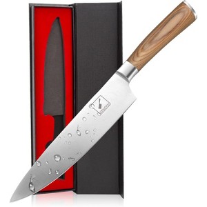 imarku Chef Knife - Pro Kitchen Knife 8 Inch Chef's Knives Japanese SUS440A Stainless Steel Sharp Paring Knife with Ergonomic Handle, Golden - 1 of 4