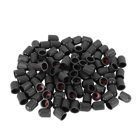 Unique Bargains 20pcs Black Plastic Tire Air Valve Stem Caps Tyre