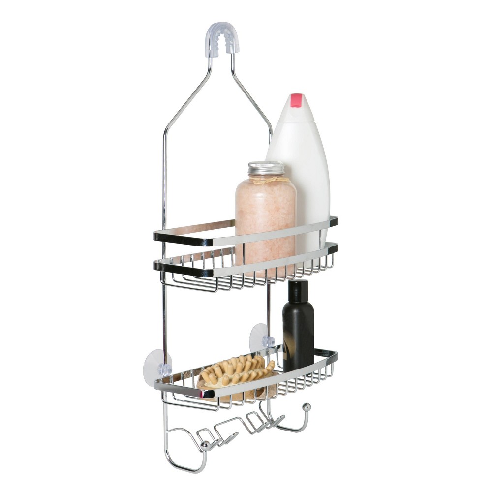 Photos - Bathroom Cabinet Venice Flat Wire Shower Caddy Chrome - Bath Bliss: Steel Hanging Organizer