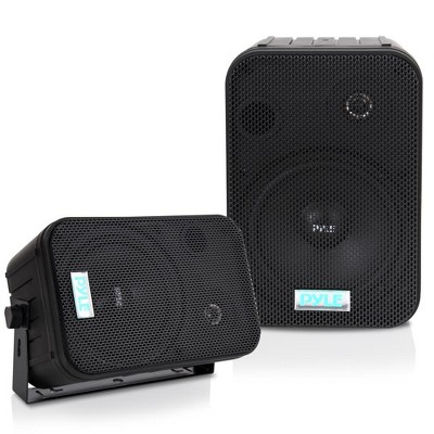 Pyle PDWR50B 6.5 Inch 500 Watt Waterproof Stereo Speaker System for Indoor or Outdoor Theater Surround Sound System, Black (2 Pack)