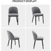 Dining Chairs, Modern Fabric Kitchen Side Chairs with Thick Cushions and Wood Legs - 2 of 4