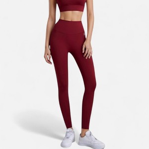Anna-Kaci Active Women's High Waist Full-Length Leggings with Wide Waistband and Seamless Compression Fit - 1 of 4