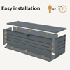 Okak 260/230/100 Gallon Waterproof Deck Box, Lockable Patio Storage Box, Outdoor Storage for Patio Furniture, Pool Accessories - 3 of 4