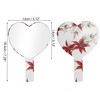 Unique Bargains Heart Shape Cosmetic Mirror Red White Green 1 Pc - 2 of 3