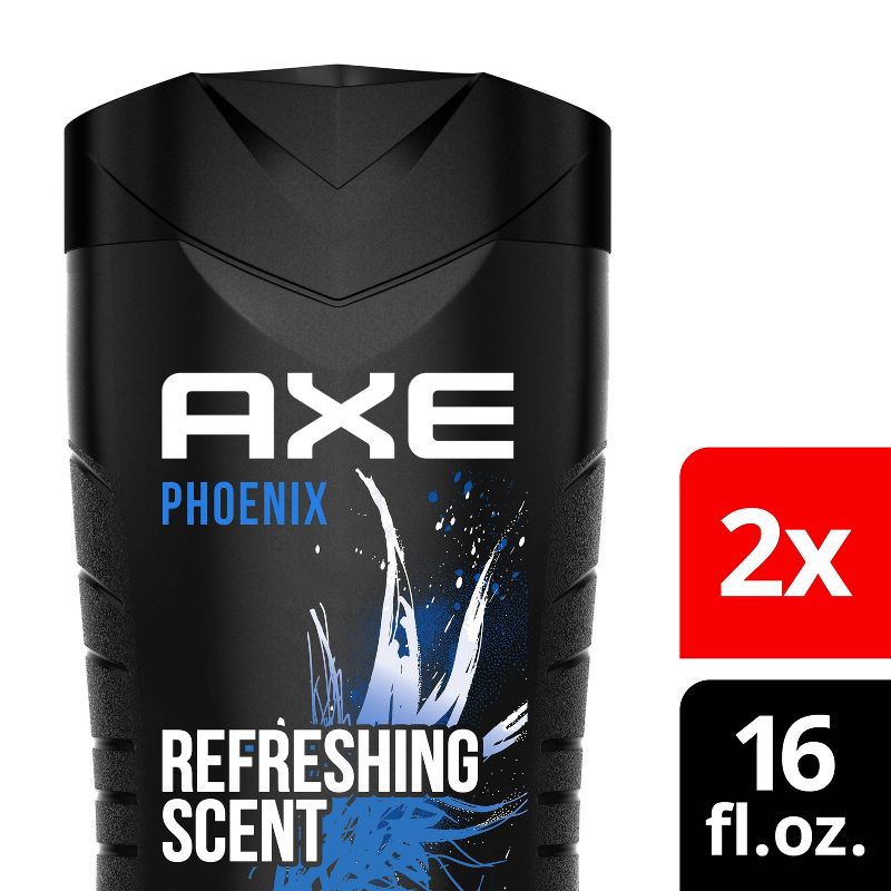 Axe Phoenix Clean + Cool Crushed Mint &#38; Rosemary Scent Body Wash Soap - 2pk/16 fl oz, 1 of 10