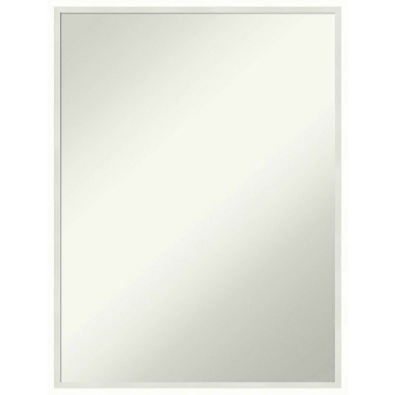 19&#34; x 25&#34; Non-Beveled Lucie White Wood Wall Mirror - Amanti Art, 1 of 10