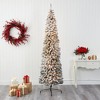 Nearly Natural 8-ft Flocked Pencil Artificial Christmas Tree with 500 Clear Lights and 646 Bendable Branches - image 2 of 4