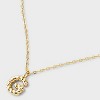 14K Gold Dipped Twisted Bubble Initial Necklace - A New Day™ Gold - 4 of 4