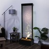 Alpine Corporation 72" Clear Glass Panel with Embossed Leaves Waterfall Fountain: Freestanding, Electric, Indoor/Outdoor Use - 2 of 4