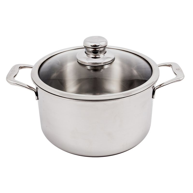 Swiss Diamond Premium Clad Dutch Oven with Tempered Glass Lid, 9.5", 6.7 QT, 1 of 3