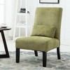 XINGHANZHENXUAN Armless Accent Chair with Matching Pillow, Solid Wood Legs, Modern Seating for Living Room, Bedroom - 3 of 4
