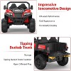 24V 4WD Electric Ride On Dump Truck with Motorized Dump Bed, Remote Control, LED Lights, Music, Two Seater - 2 of 4