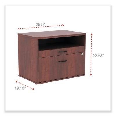 Cherry 2-Drawer Lockable Lateral Filing Cabinet