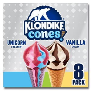 Klondike Frozen Dessert with Unicorn Dreamin' & Vanilla Chillin' Cones – 30oz/8ct - 1 of 4