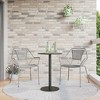 vidaXL Patio Table Round Black Ã˜19.7"x28.3" Steel - 3 of 4