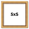 PosterPalooza | Square Classic Modern Gold Picture Frame - UV Acrylic, Foam Board Backing, Hanging Hardware - 2 of 4