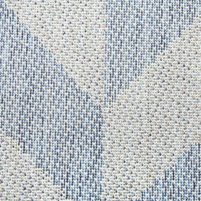 Calla Chic Herringbone 7'9"x10'2" Indoor/Outdoor Area Rug in Blue/Gray