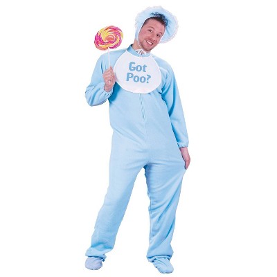 Adult Baby Costume Blue One Size