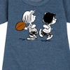 - Peanuts - Marcie Patty Football Graphic Short Sleeve Fleece Dress - 2 of 4