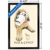 Trends International Jim Baldwin - Pup-a-cino Framed Wall Poster Prints - 3 of 4