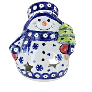 Blue Rose Polish Pottery 655 Vena Small Snowman - 1 of 1