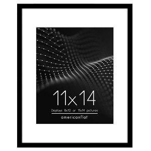 Americanflat Picture Frame with Mat - Modern Design, Shatter-Resistant Glass, Dual Sawtooth Hangers, Ideal for Home and Office Decor - 1 of 4