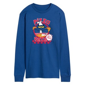 Men's - Pete the Cat - Papa Petes Pizza Long Sleeve Graphic T-Shirt - 1 of 4