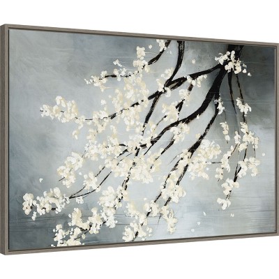 Cherry Blossom Branches Framed Canvas Wall Art 33" x 23"