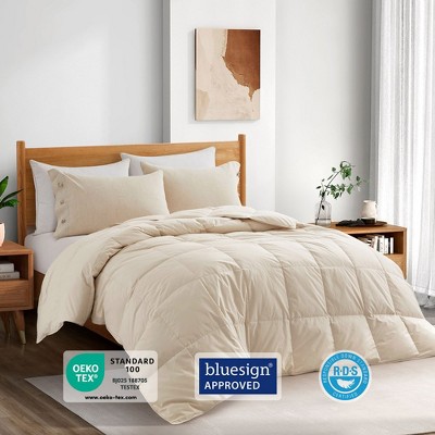 EcoDream Full/Queen Off-White Organic Cotton Down Comforter