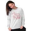 Cute Christmas Merry and Bright Women Crewneck Sweatshirt Brisco Brands - 4 of 4
