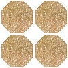 Wrapables Vinyl Metallic Colored Placemats for Weddings, Parties, Special Events (Set of 4), Bronze Octagon - 3 of 4