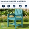 Hyleory Modern HDPE Outdoor Dining Armchair, Weather-Resistant Patio Chair with Classic Slat Back - 4 of 4