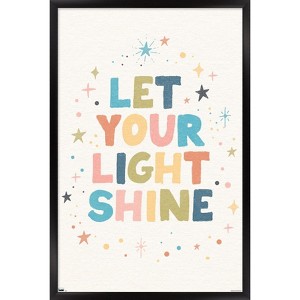 Trends International Let Your Light Shine Framed Wall Poster Prints Black Framed Version 14.725" x 22.375" - 1 of 4
