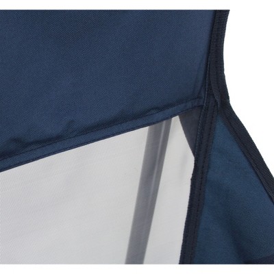 Zenithen Dark Blue Folding Backpack Outdoor Chair with Mesh Back