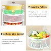 Fruit and Vegetable Basket Bowls for Kitchen with Metal Top Lid, 5 Tier Rotating Storage Rack Cart - 4 of 4